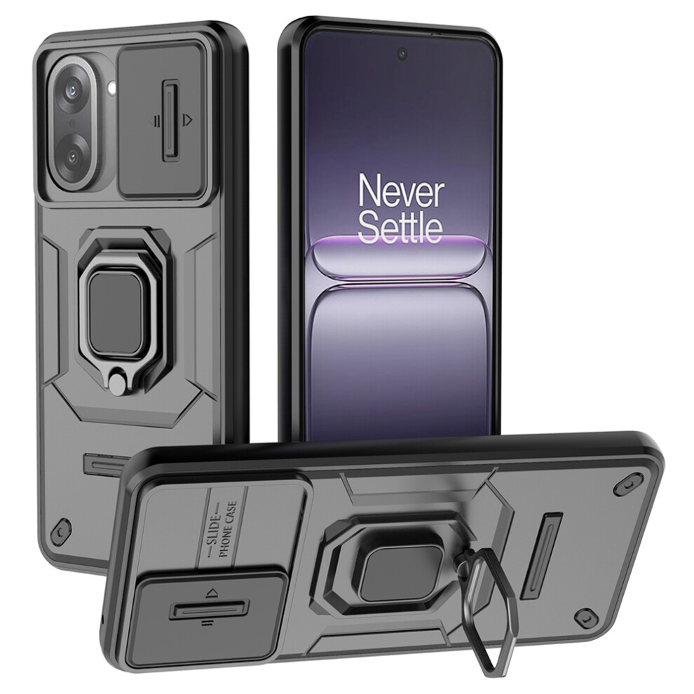 (Black) For Oneplus Nord Ce5 5G / Ace 5 Racing 5G Case Pc + Tpu Kickstand Phone Protector With Lens Cover Black 6914291874537