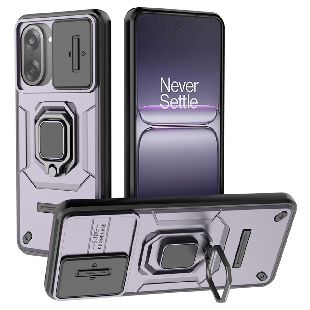 (Purple) For Oneplus Nord Ce5 5G / Ace 5 Racing 5G Case Pc + Tpu Kickstand Phone Protector With Lens Cover Purple 6914296583670