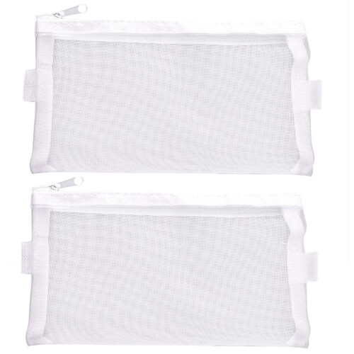 Mesh Pen Bag with Zipper 2 pcs