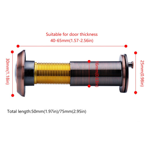 Door Peephole Anti-Theft Wide-Angle 220 Silver 1