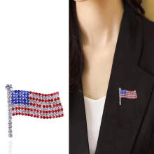 Bijuterii email cristal fluturând SUA steagul american patriotic corsaj broșă Pin pentru haine eșarfă geantă pălărie