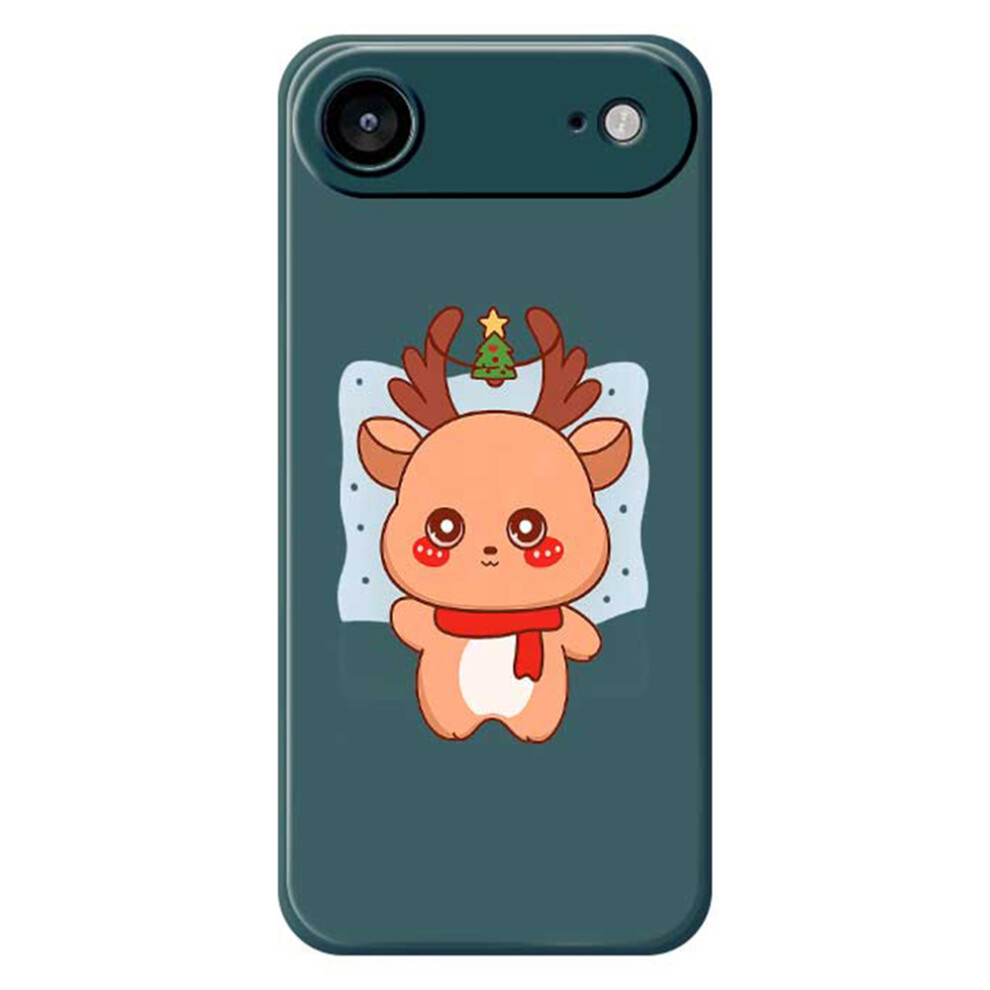 (Green) For Iphone Air Case Cartoon Deer Pattern Printing Straight Edge Tpu Phone Back Cover Green 6914295795968