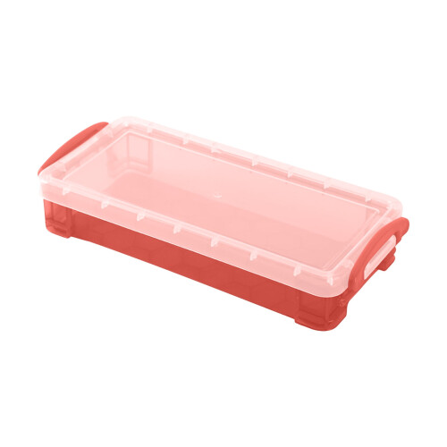Transparent plastic pencil case storage box