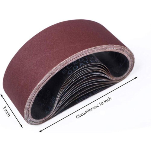 Λειαντική ταινία 75 x 457 mm, μεικτός κόκκος 80120150240400 για τριβεία, σετ 15 τεμαχίω 1