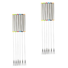 Stainless Steel Fondue Forks Heat-Resistant Handle 12 Pcs