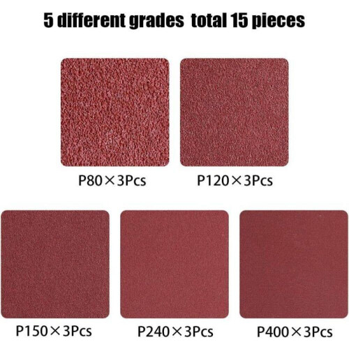 Λειαντική ταινία 75 x 457 mm, μεικτός κόκκος 80120150240400 για τριβεία, σετ 15 τεμαχίω 2