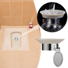 Stainless Steel Squatting Toilet Cover 1pc