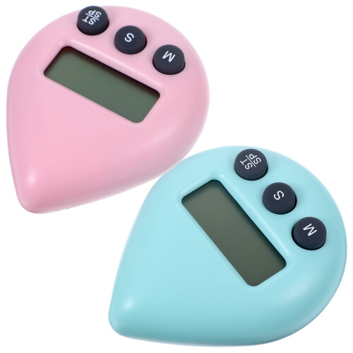 Kitchen Timer Plastic Digital Battery Operated 2 Pcs