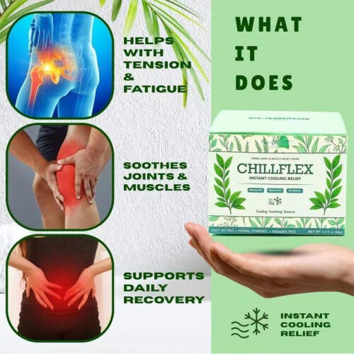 Κρέμα άμεσης ψύξης Chillflex, δροσιστικό τζελ Chillflex, δροσιστική αλοιφή για πόν 1