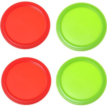CDQ Air Hockey Pucks 2.5-inch 4 pcs (2 red 2 green)