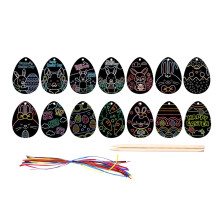 Easter Scratch Art Set for Kids 30 Pieces