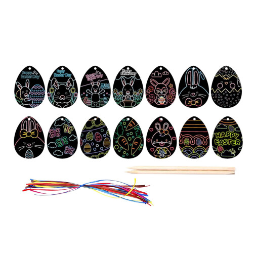 Easter Scratch Art Set for Kids 30 Pieces