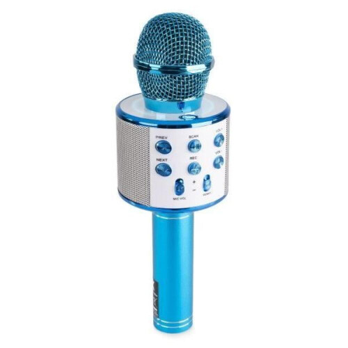 Karaoke microfoon - MAX - KM01 - Bluetooth - Ingebouwde luidspreker - Roze en blauw 2