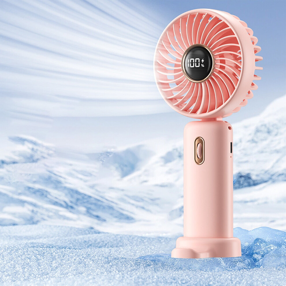 F8 Handheld Fan With Digital Display, Adjustable Wind, 908436384698