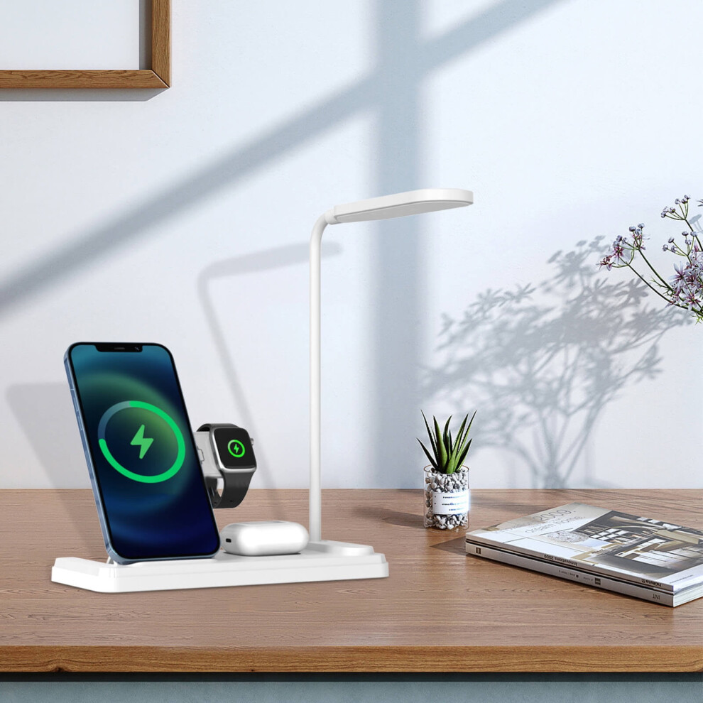 Txmfgh 15W 4-In-1 Wireless Charger For Phone Watch Headset Light 908436373807