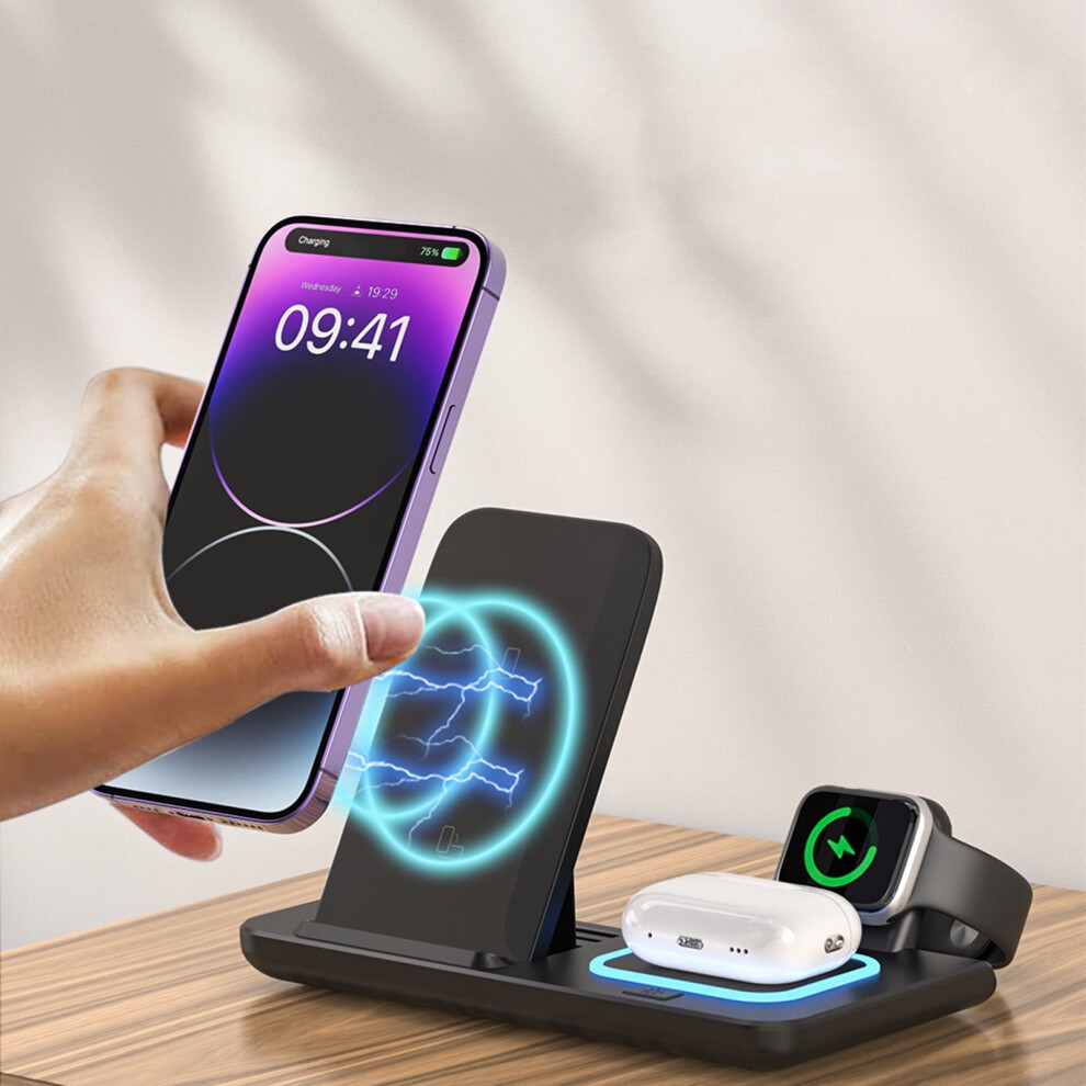 Txmfgh 3-In-1 Wireless Charging Station 15W 908436373920