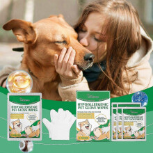 Yegbong Pet Disposable Cleaning Gloves Dog Cat Hair Skin Gentle Cleaning Care Gloves