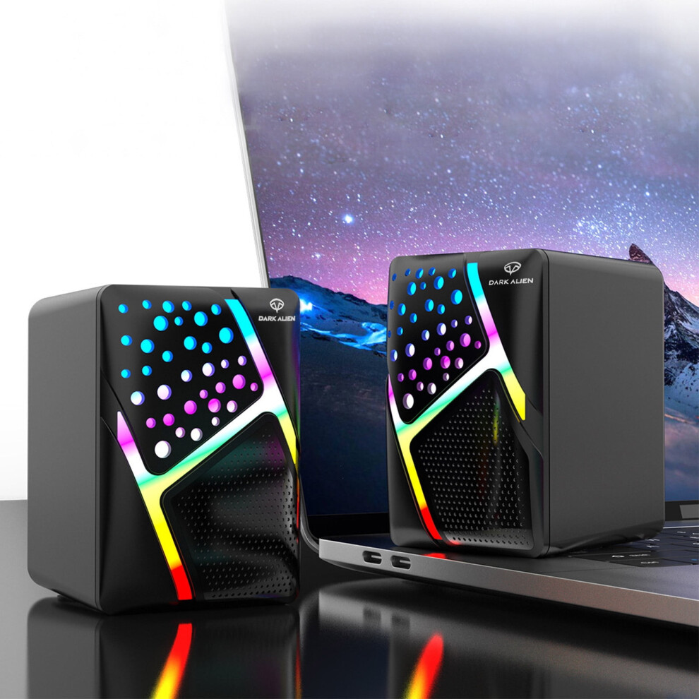 Txmfgh Led Computer Speakers Usb Mini Hifi Stereo With Light 908436403191
