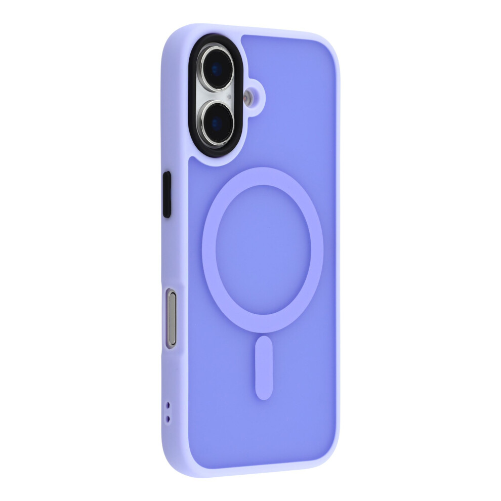 (Light ) For Iphone 16 Case Compatible With Magsafe Skin-Touch Pc + Tpu Phone Cover Purple 6914290685271
