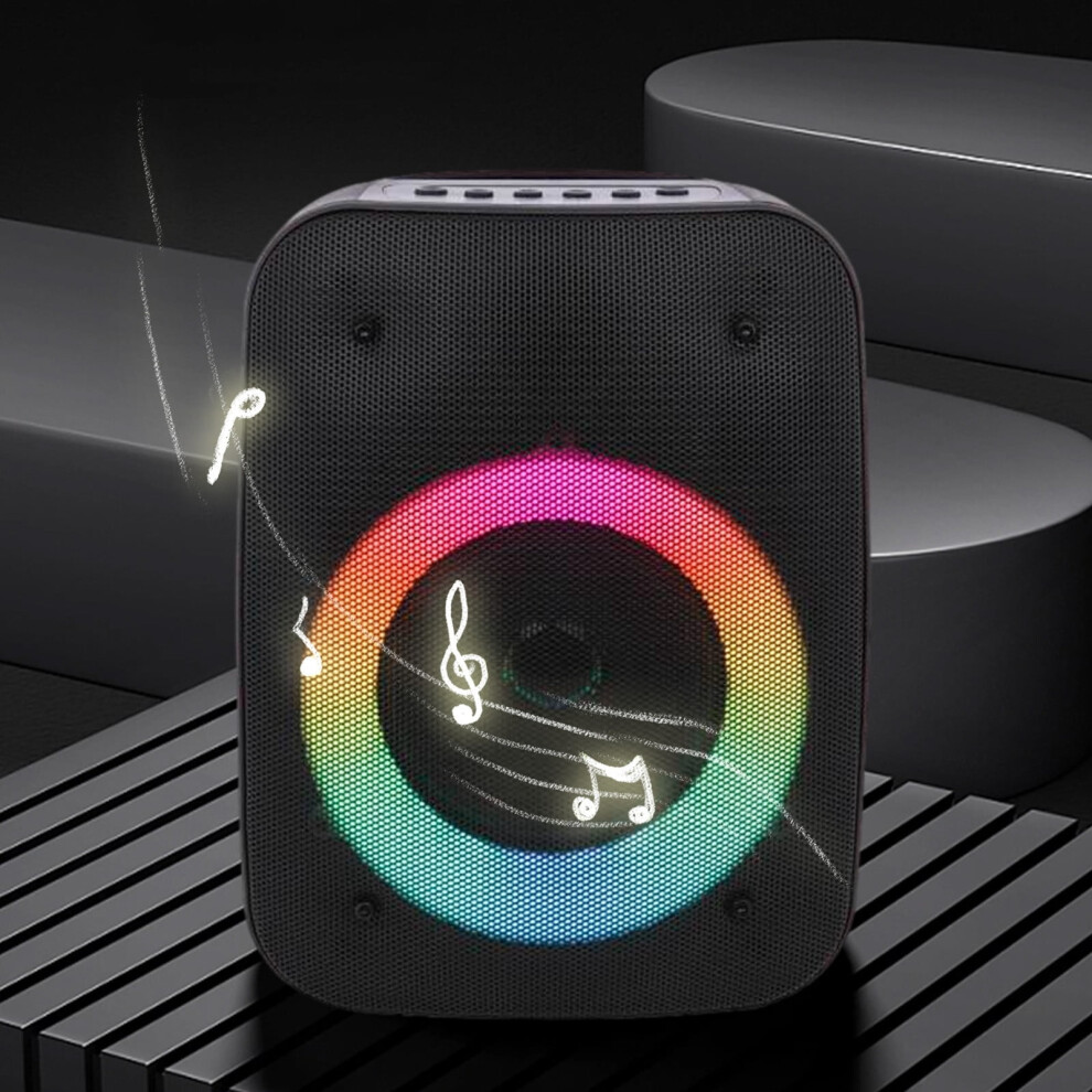 Txmfgh Portable Bluetooth Speaker 10W With Rgb Lights Black 908436052306