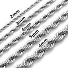 RSAMD roestvrijstalen Figaro-ketting 26 inch 4 mm