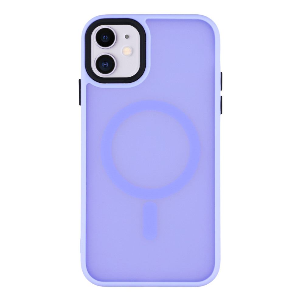 (Light ) For Iphone 11 Case Compatible With Magsafe Skin-Touch Pc + Tpu Phone Cover Purple 6914293230393