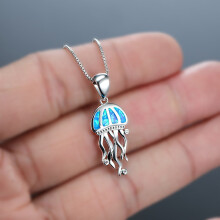 Txmfgh Kwallenketting voor dames - Trendy sleutelbeenketting, ideaal voor een bruiloft, feest of banket (legering, hanger 1,5 cm, ketting 48 cm)