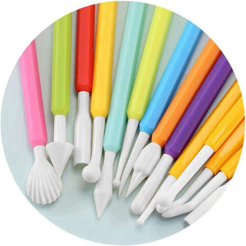 18Pcs Fondant Modeling Tools Set, Paste for Cake Decorating, Cake Marshmallow Sculpting Tools Set 2