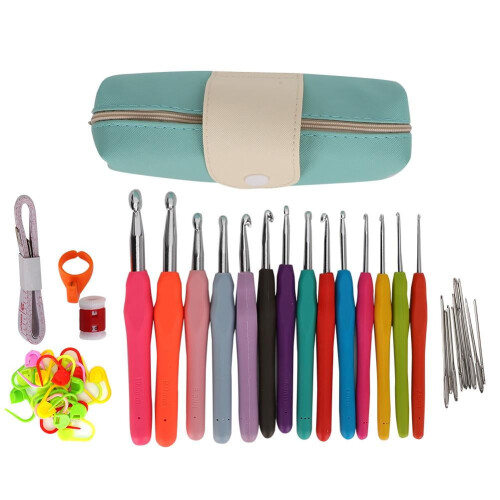 Crochet Hooks Set Comfortable Multicolor 10-Piece