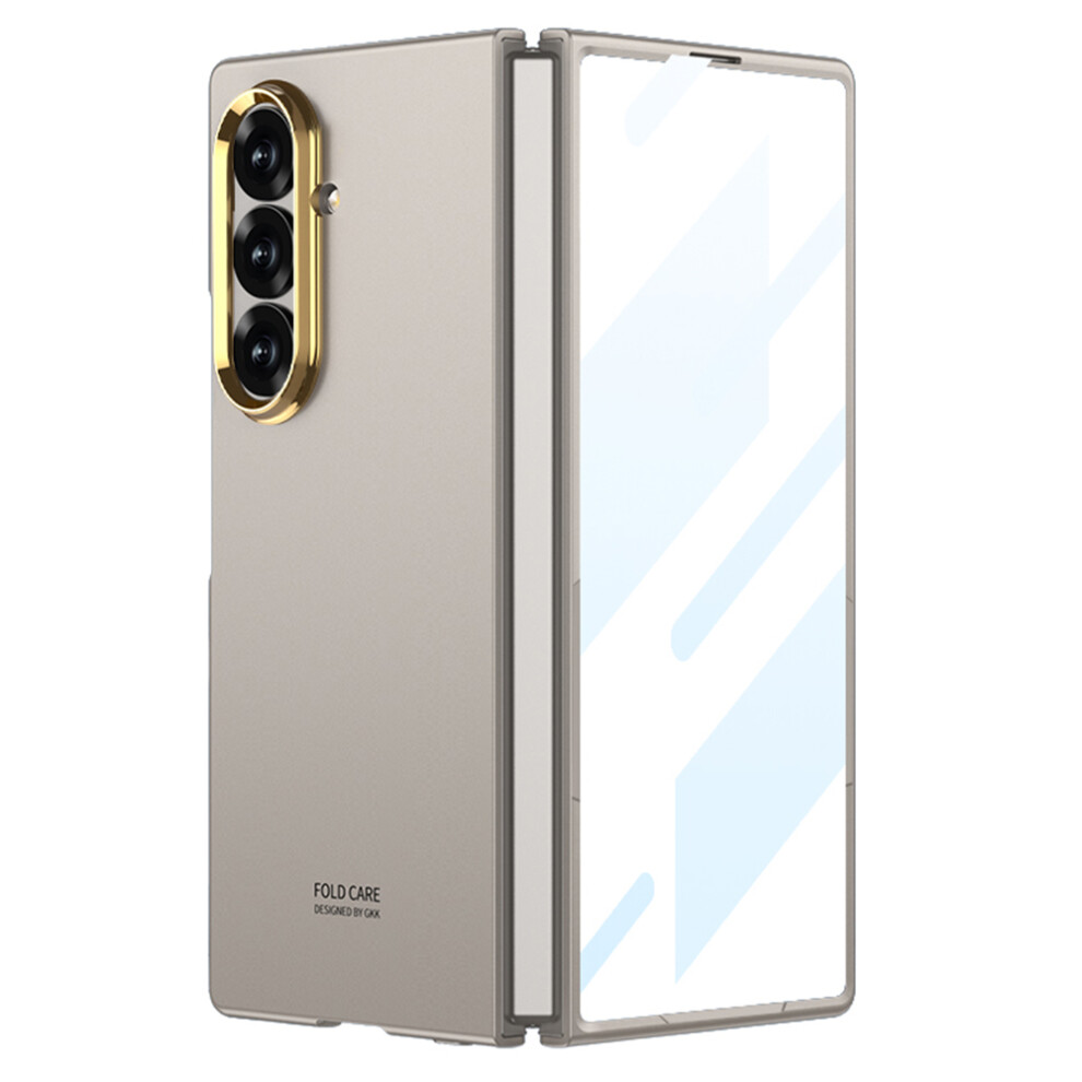 (Titanium ) Gkk For Samsung Galaxy Z Fold7 5G Case Pc + Tempered Glass Phone Back Cover Grey 6914297970493