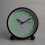Silent Analog Alarm Clock Warm Light Minimalist Round Black 1