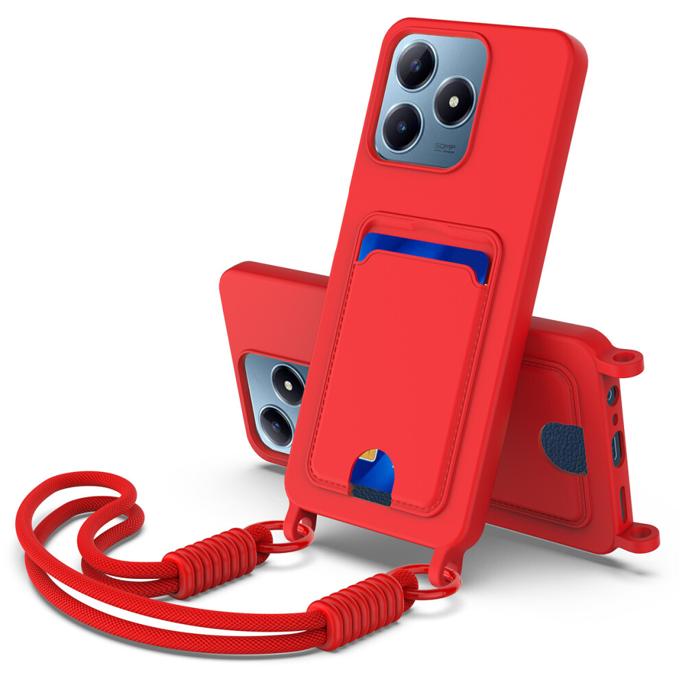 (Red) For Realme Note 60 / Realme Note 60X 4G / Realme C61 4G / Realme C61 (India) 4G / Realme Narzo N63 4G / Realme C63 4G Liquid Silic Red 6914292606991