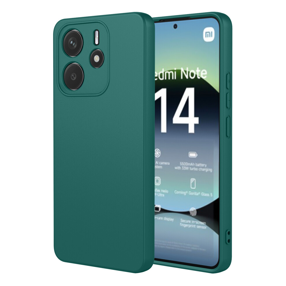 (Blackish ) For Xiaomi Redmi Note 14 4G (164.84Mm) Case Soft Tpu Shockproof Protective Phone Cover Green 6914299138273