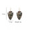 Boucles d'oreilles RSAMD en bois et ormeau, style vintage, forme triangulaire, ormeau. 7