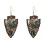 Boucles d'oreilles RSAMD en bois et ormeau, style vintage, forme triangulaire, ormeau. 8