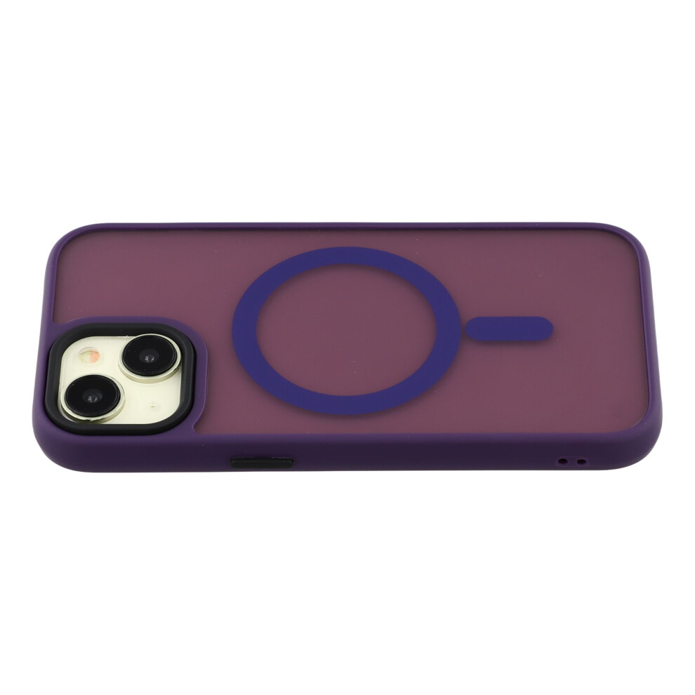 (Dark ) For Iphone 14 / 13 Case Compatible With Magsafe Skin-Touch Pc + Tpu Phone Cover Purple 6914291798277