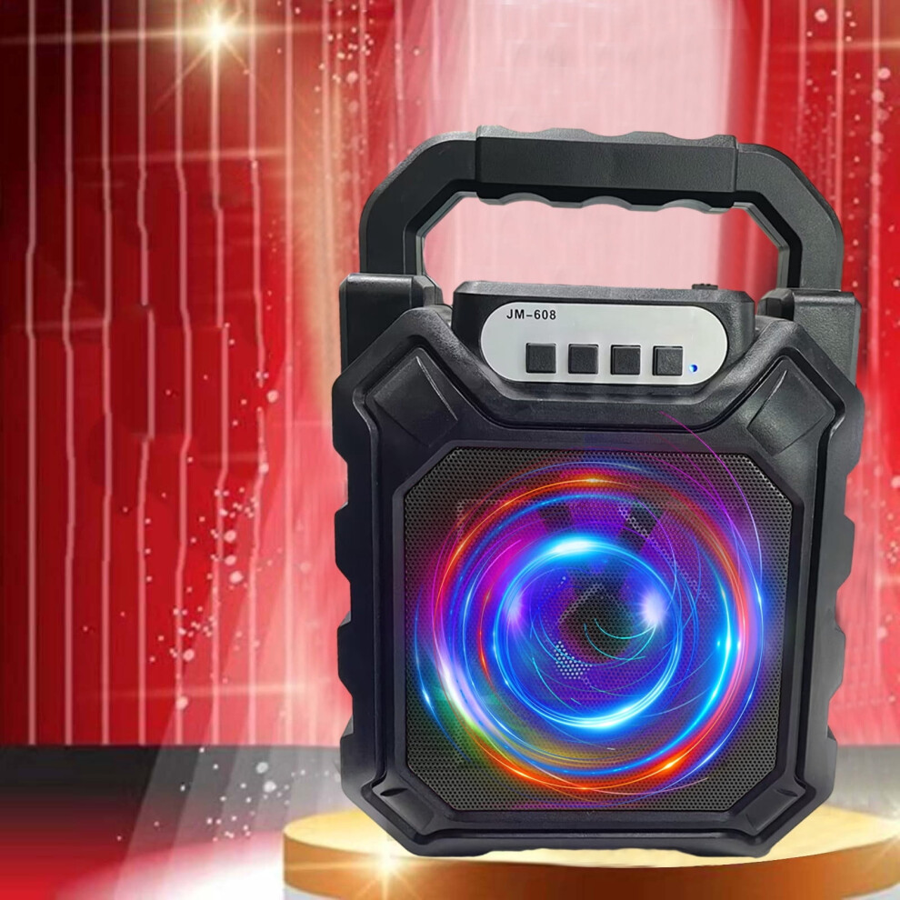 Txmfgh Portable Bluetooth Speaker With Colorful Lights 20W Black 908436059459