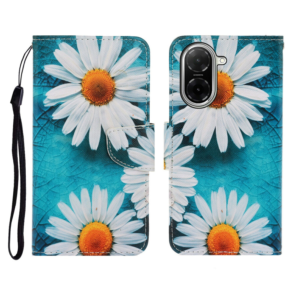 (Chrysanthemum) For Xiaomi Redmi A5 4G (171.7Mm) Case Pattern Printing Protective Leather Folio Phone Cover With Wrist Strap 6914290609390