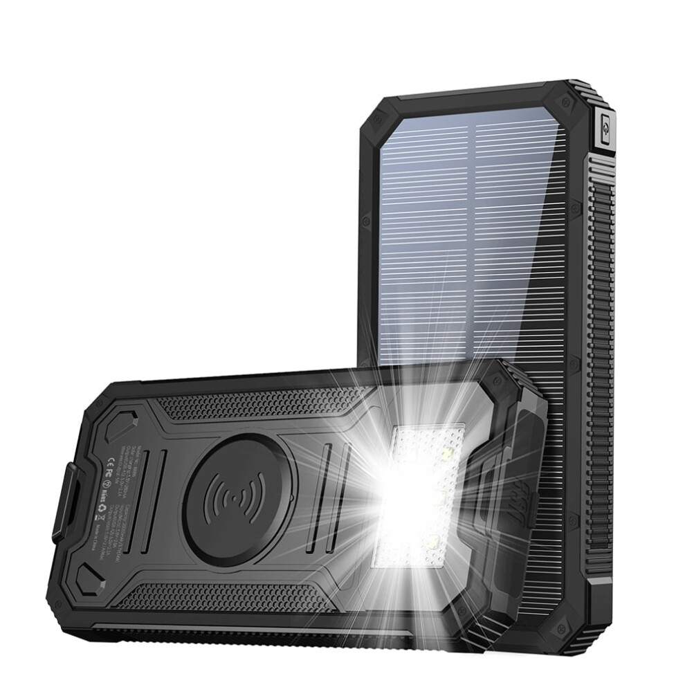 Solar Power Bank Waterproof 20000Mah Black 971050950709