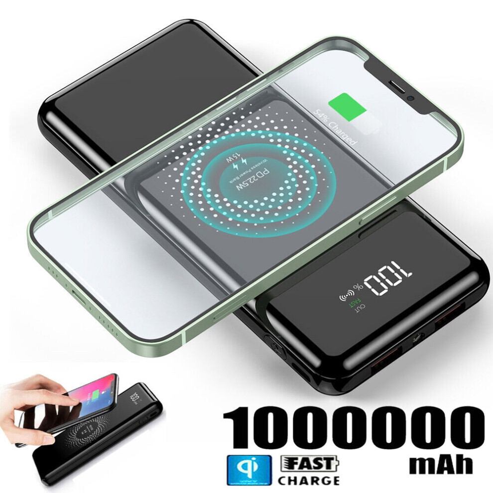 Qi Wireless Power Bank 10000Mah Fast Portable Charger 971050950877