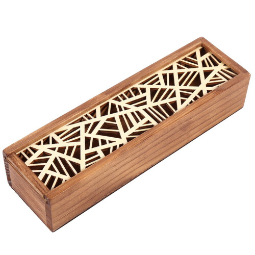 Wooden Pencil Case Box Desktop Stationery Organizer 4 Types