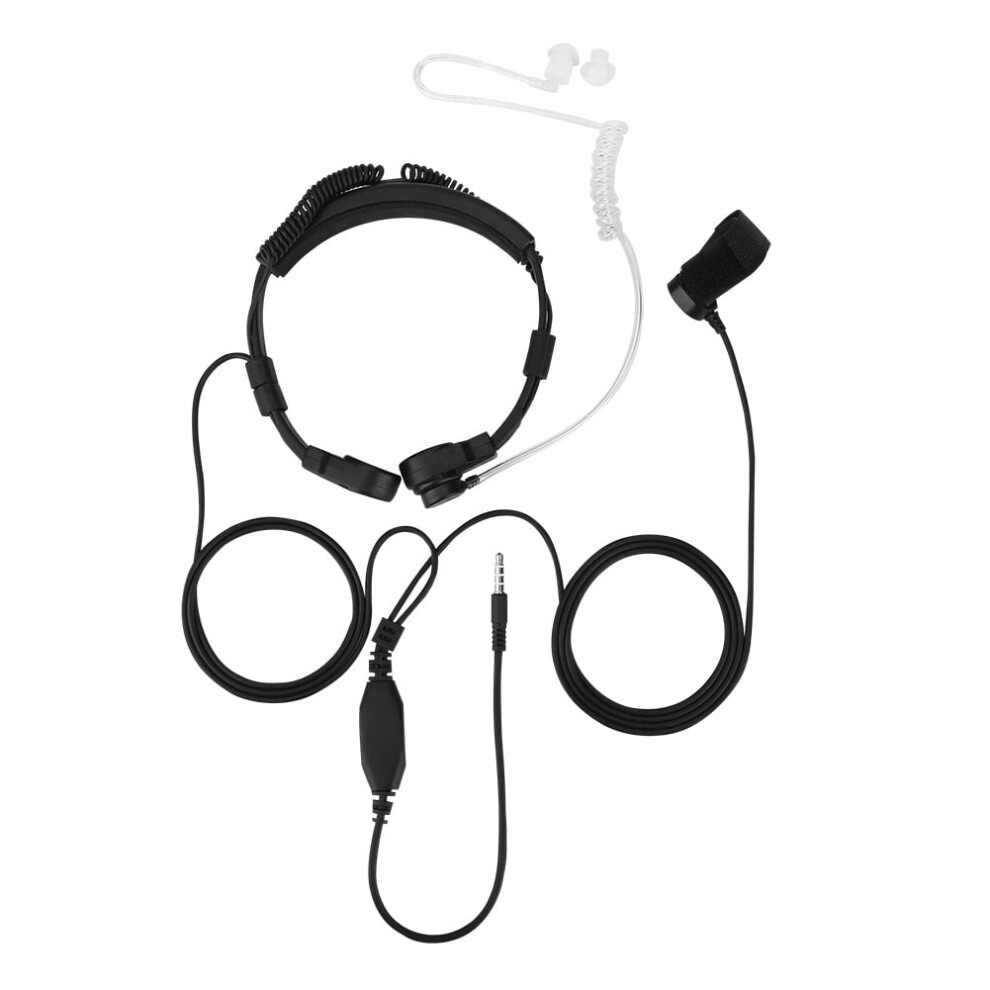 Yunxwd 3.5Mm Ptt Throat Mic Headset With Air Tube Earpiece 908436057516