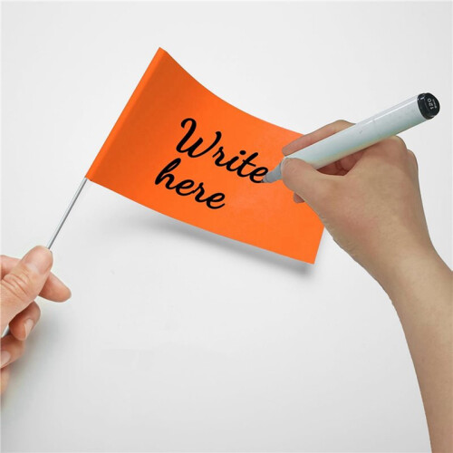 200Pack Marking Flags, Orange Yard Flags 15x4x5Inch,  Flags, Lawn Flags Markers, Irrigation Flags, Landscape Flags 2