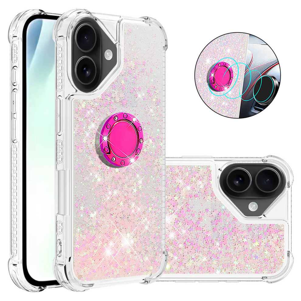 ( / Pentagram) For Iphone 17 Tpu Case With Kickstand Quicksand Shockproof Cover Pink 6914297593227