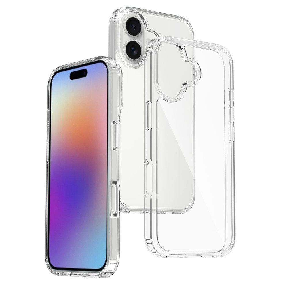 (Transparent) For Iphone 17 Case Anti-Scratch Tpu + Acrylic Clear Back Phone Cover 6914295557757