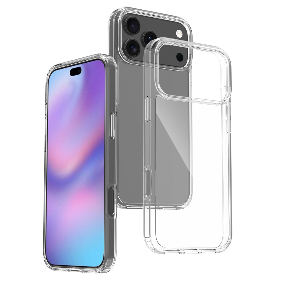 (Transparent) For Iphone 17 Pro Max Case Anti-Scratch Tpu + Acrylic Clear Back Phone Cover 6914298977170