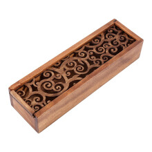 Wooden Pencil Case Swirl Grass Type 1