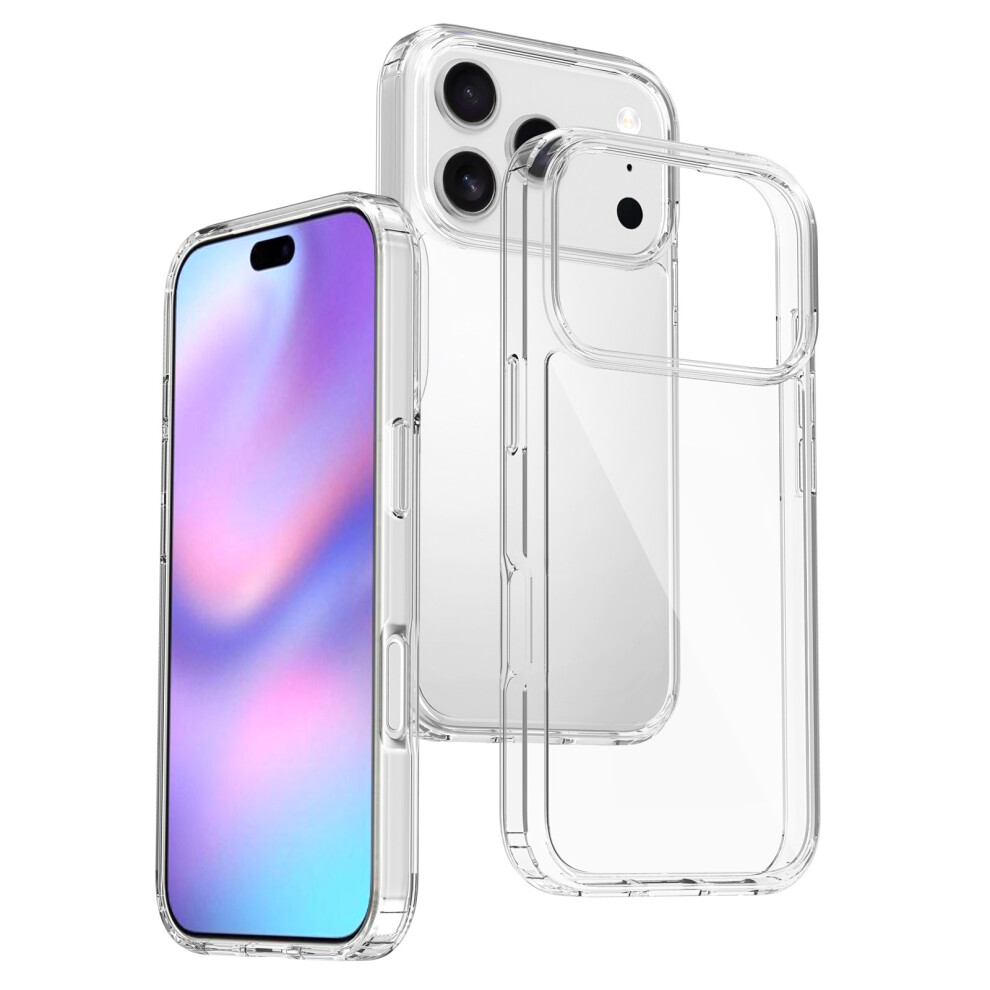 (Transparent) For Iphone 17 Pro Case Anti-Scratch Tpu + Acrylic Clear Back Phone Cover 6914296642551