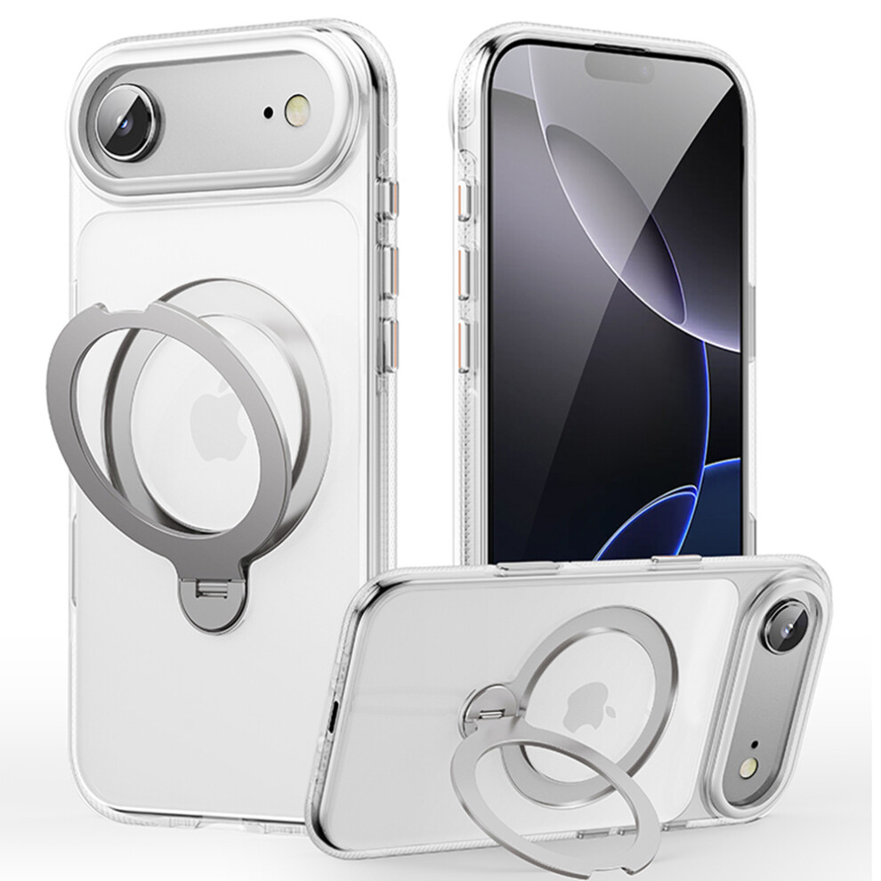 (Transparent) For Iphone Air Case Compatible With Magsafe Drop Proof Tpu Pc Kickstand Phone Cover 6914294360792