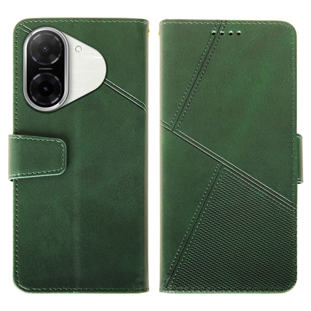(Green) Idewei For Xiaomi Redmi A5 Nfc (Eu) (173.45Mm) Case Leather Wallet Phone Cover Stand Calf Texture Green 6914298704660